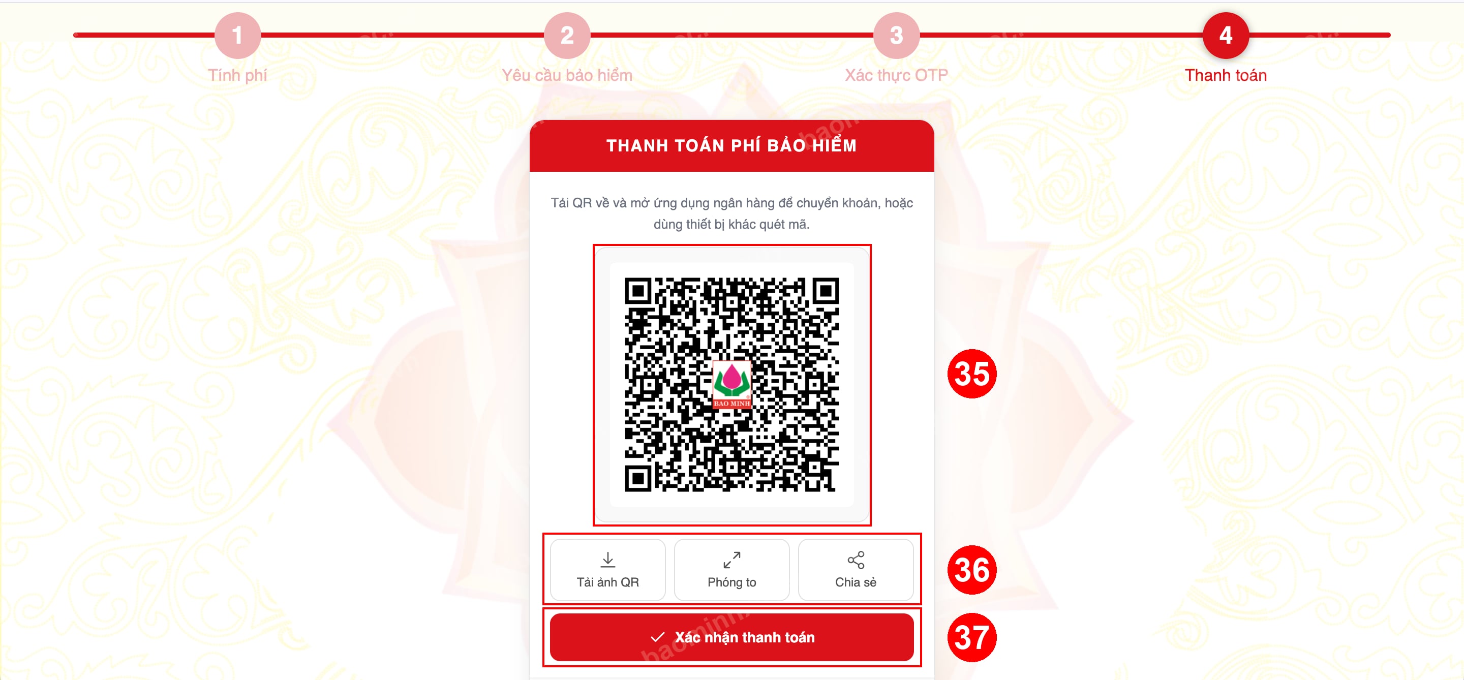Hình 15. Quét QR và xác nhận sau khi chuyển khoản
