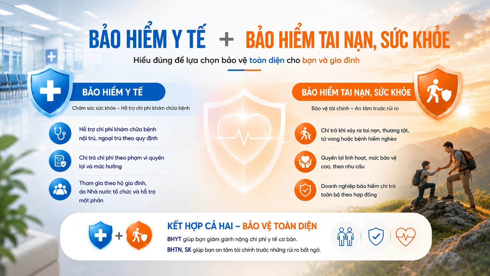 Vì sao lại cần Bảo hiểm Sức Khỏe khi đã có Bảo hiểm Y tế?
