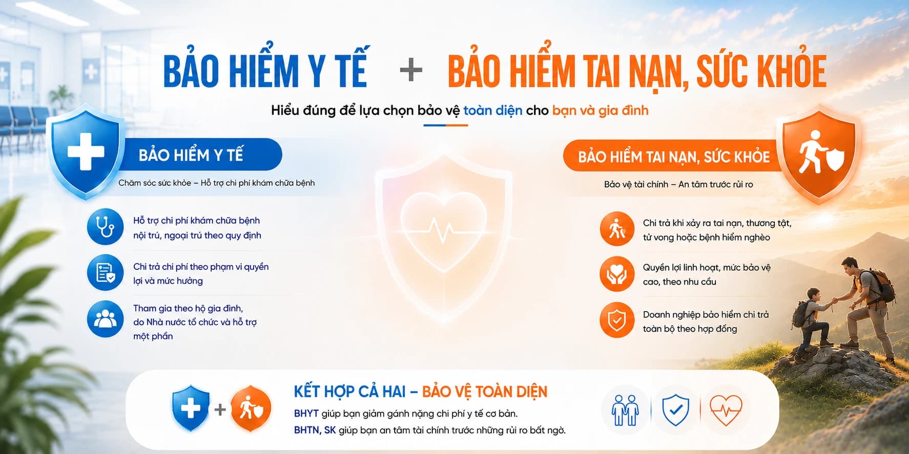 Vì sao lại cần Bảo hiểm Sức Khỏe khi đã có Bảo hiểm Y tế?